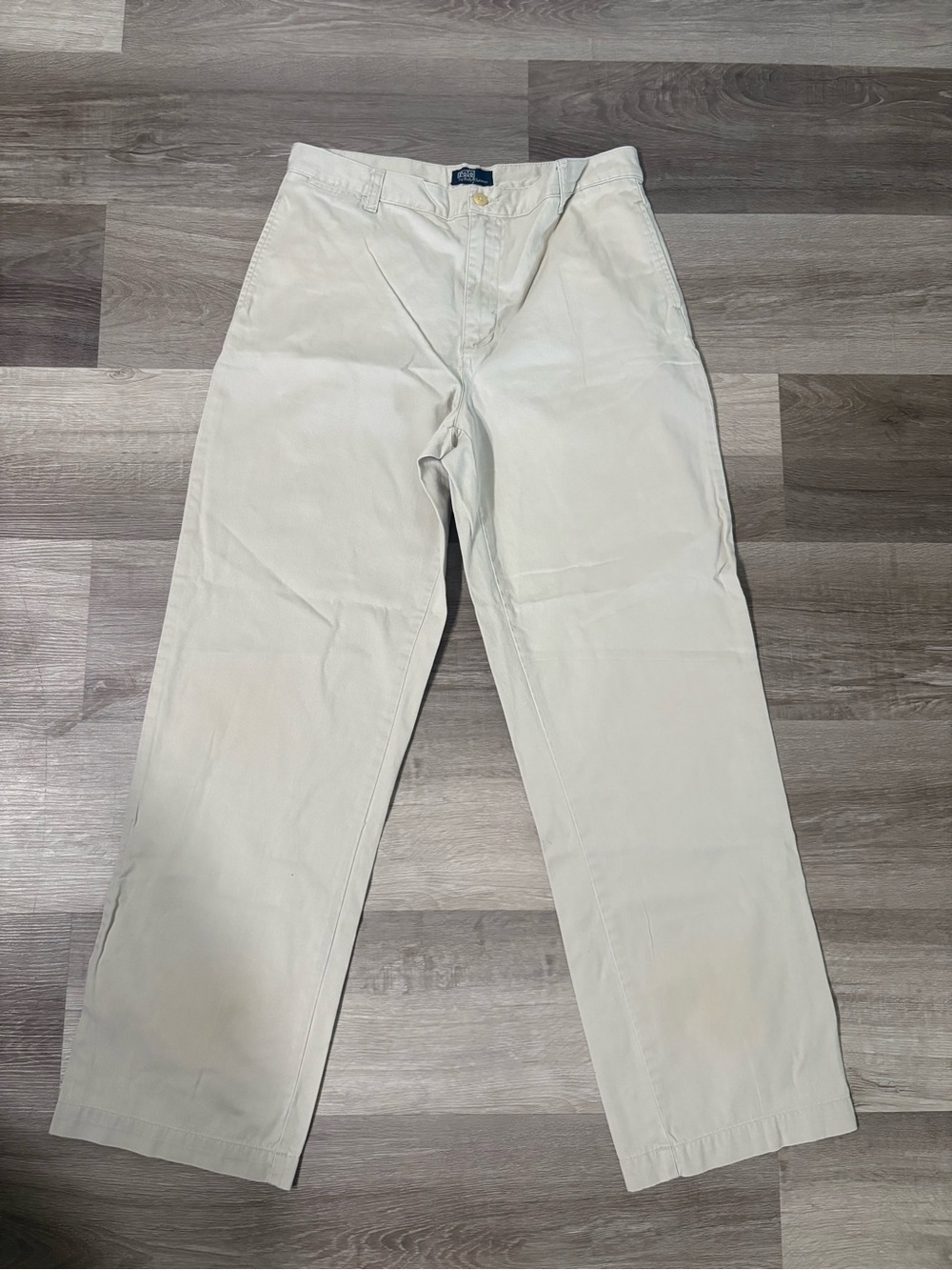 Ralph Lauren Men's Cream Casual Chino Pants - Classic Straight Fit